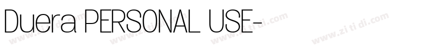 Duera PERSONAL USE字体转换